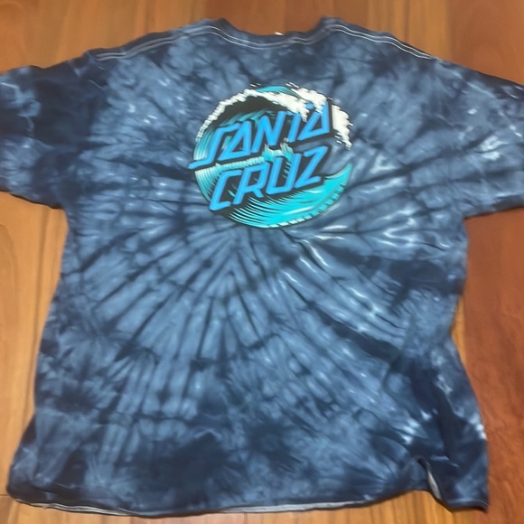 Blue Tie-Dye Santa Cruz Shirt - Picture 2 of 2
